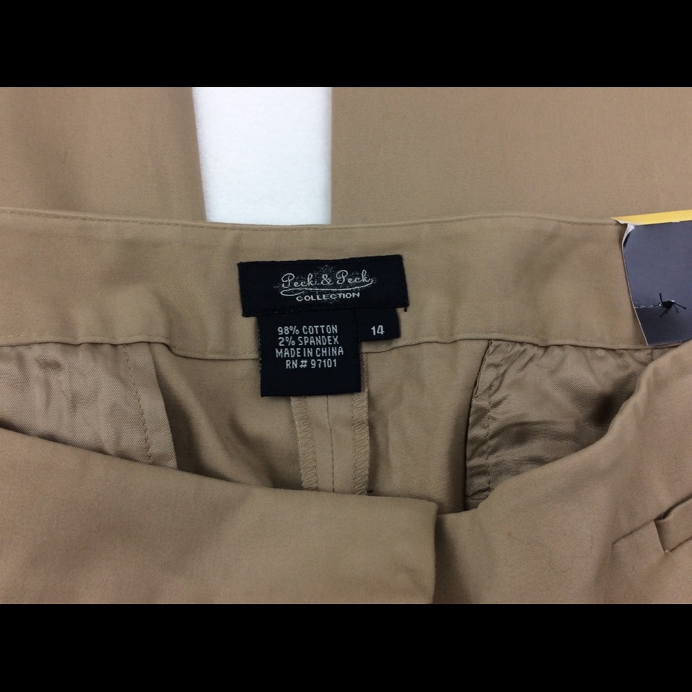 Peck and Peck Collection Tan Pants NWT - Picture 4 of 7